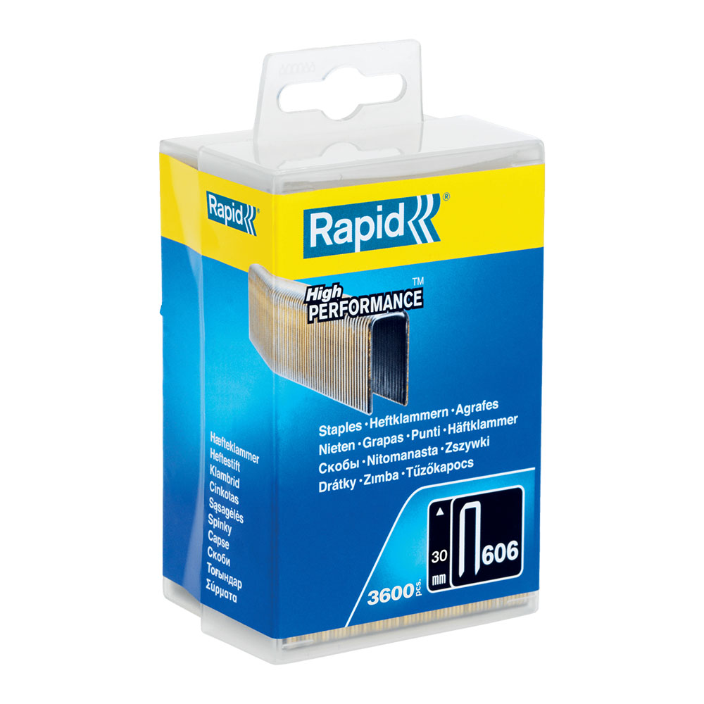 Rapid Smalrugnieten 606/30mm Gegalvaniseerd in kunststof box (3600 stuks)