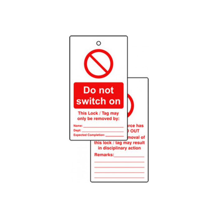 Spectrum Waarschuwing Label 75x135mm 'Do Not Switch On' (10 stuks)