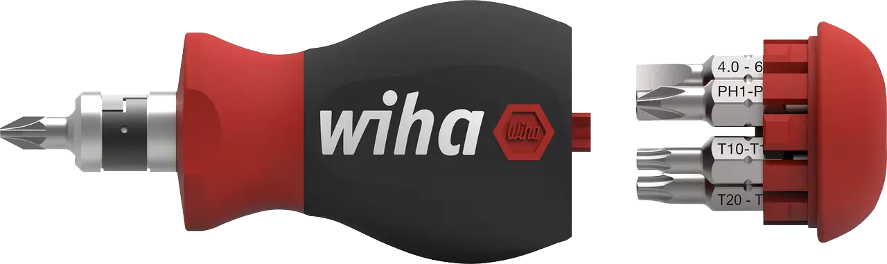 WIHA Stubby Schroevendraaier met bitmagazijn incl. 7 dubbelbits