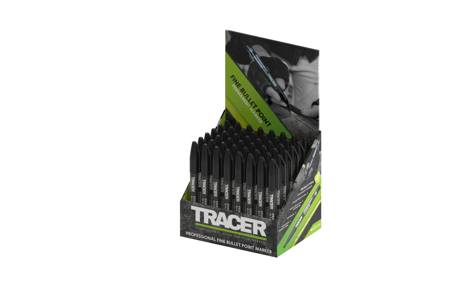 TRACER Toonbankdisplay Permanent Markers APM1-CDU zwart