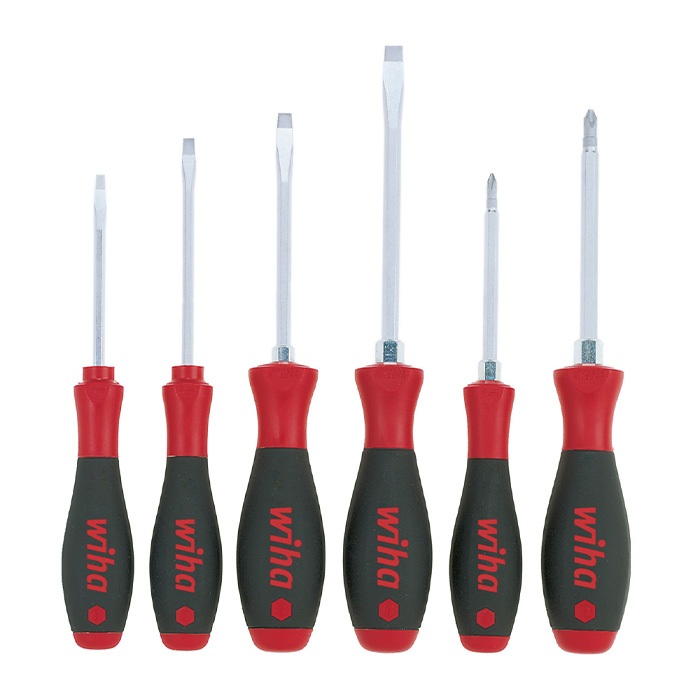 WIHA Schroevendraaierset SoftFinish zeskantschacht en zeskantaanzet 308 SL/PH, 6-delig