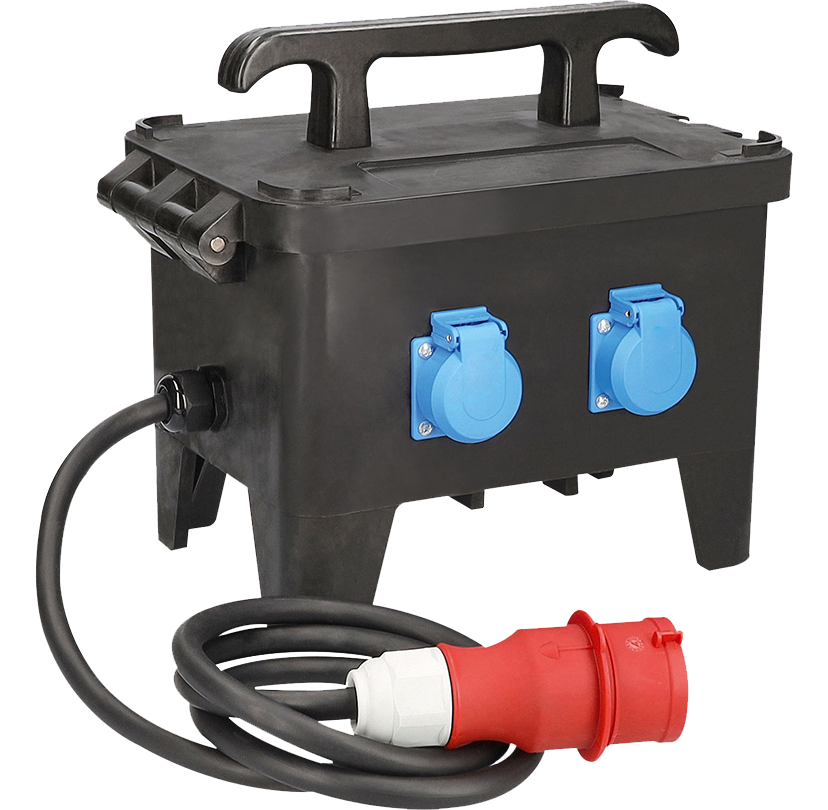 Schwabe CEE Mobiele Stroomverdeler M24 400V/16A IP44 5-polig met kabel H07RN-F 5G2.5 2m