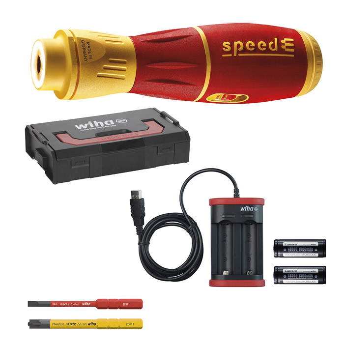 WIHA SpeedE II Electric Schroevendraaierset met slimBits, 7-delig