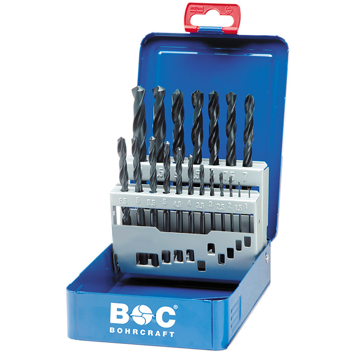 BC Spiraalborenset M13 DIN 338 HSS Rolgewalst Type N Ø 1,0-13,0 x 0,5mm, 25-delig