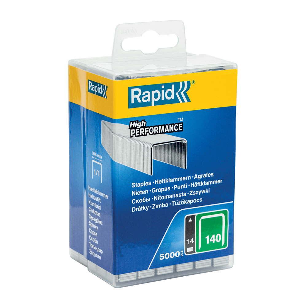 Rapid Vlakdraadnieten 140/14mm Gegalvaniseerd in kunststof doos (5000 stuks)