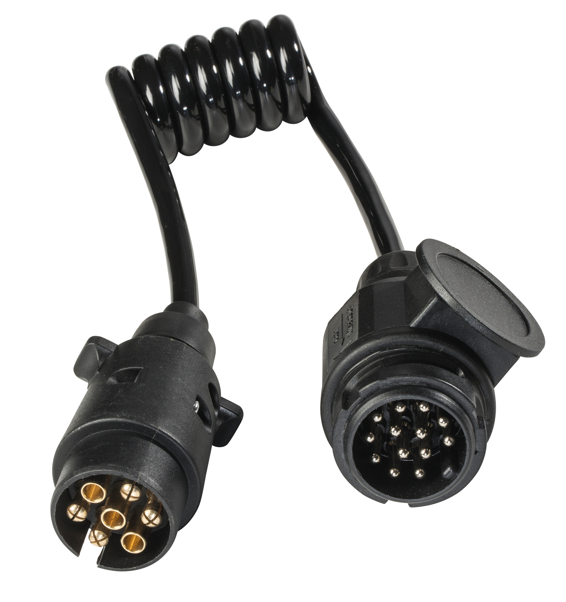 Schwabe Camping Adapterkabel 12V IP44 13-polig voertuig naar 7-polig aanhanger 1m