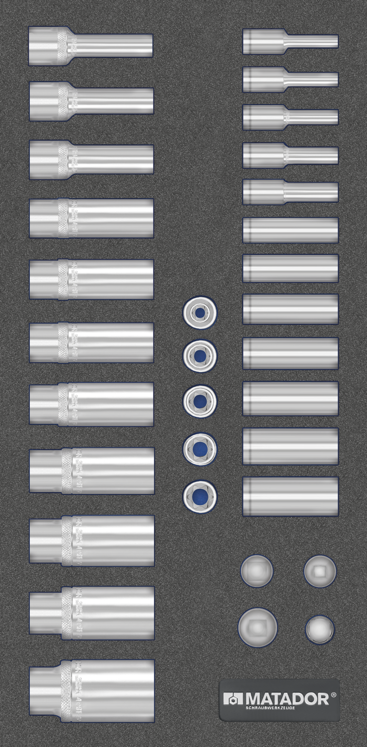 Matador MTS 1/3 Module 1/4"-3/8" Doppenset Lang 8-22mm, 32-delig