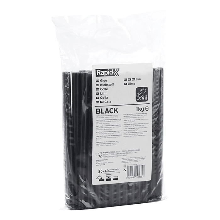 Rapid Lijmpatronen Ø12X190mm 1,0kg 1202 Zwart in zak