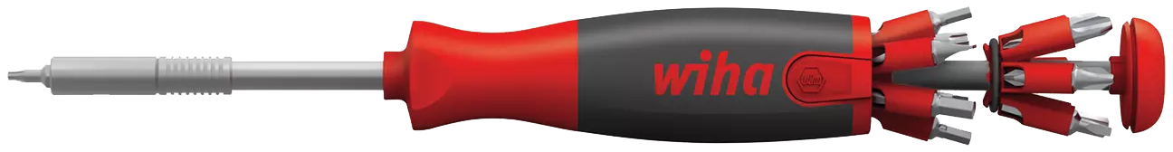 WIHA Schroevendraaier met Bitmagazijn LiftUp 26 one 380304 SL/PH/PZ/TORX/Inbus in blister