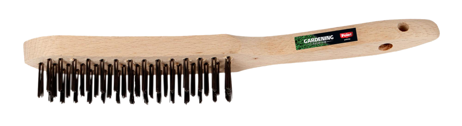 Polet Staalborstel met houten steel 280mm