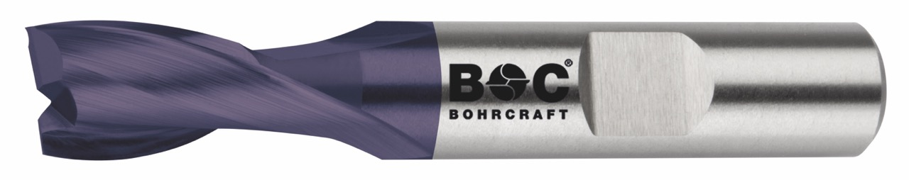 BC PP Spiebaanfrees DIN 327 N HSS-E Co 8%, kort, Z2, TiAlN 7,5 mm Weldon DIN 1835 B