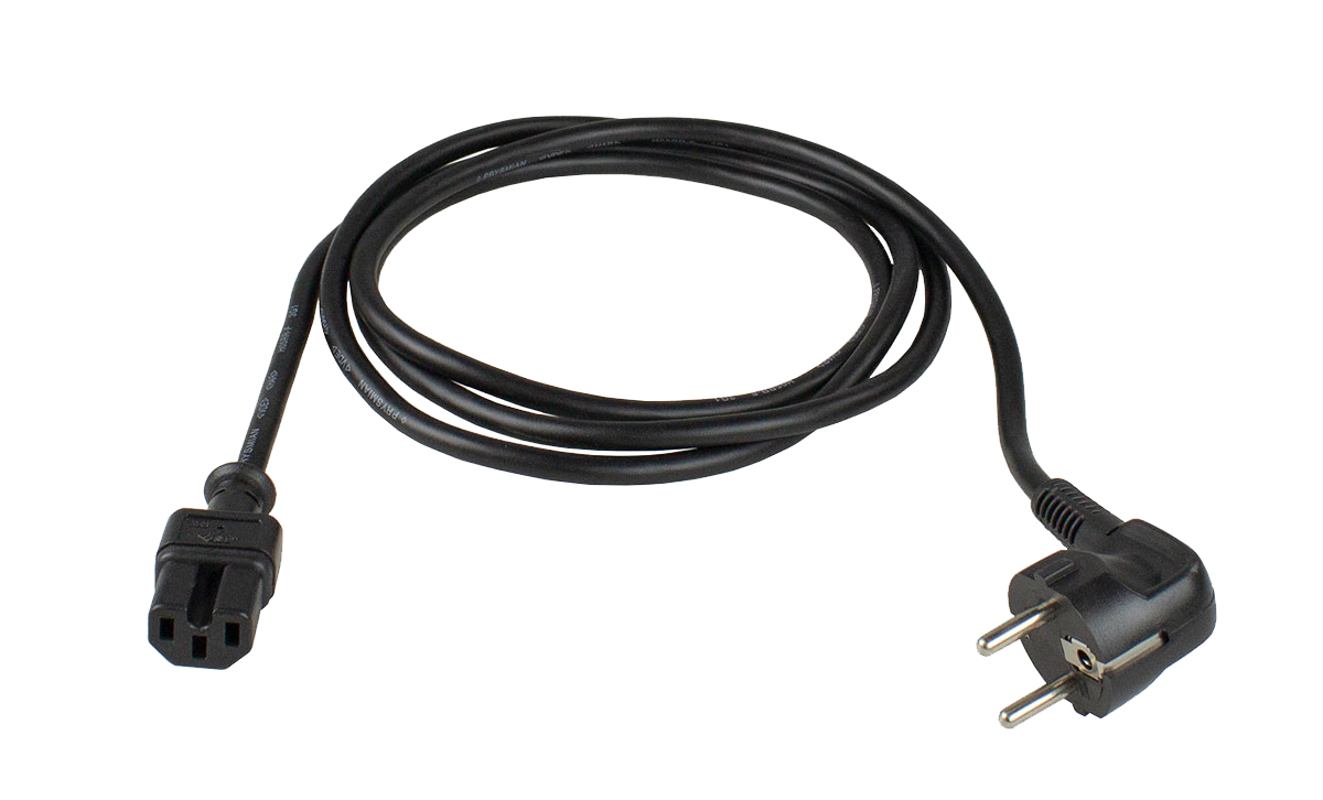 Schwabe Apparaat Aansluitsnoer 120°C Rubber 230V/10A IP20 H05RR-F 3x1,0 zwart 2m