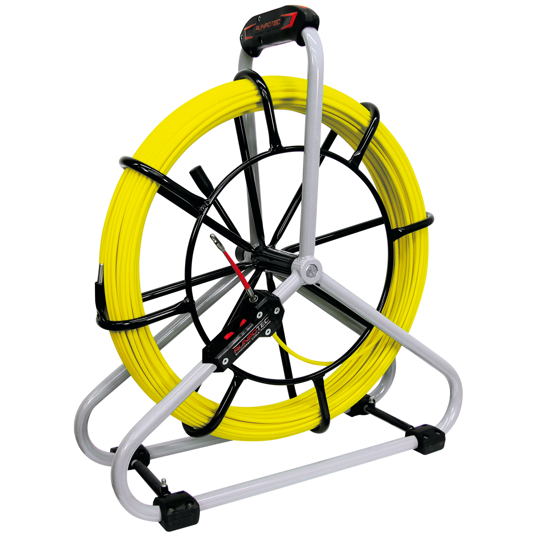 RUNPO Standaard set Glasvezel Trekveer Ø 6mm RTG6, 40m incl. Haspel