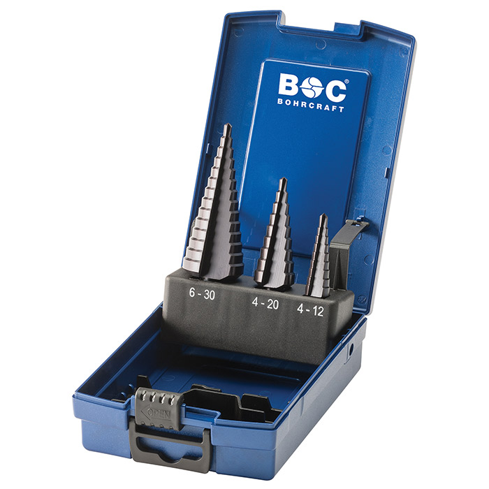 BC Trapborenset HSS-G TiALN STB3-K TiALN 1/2A/3A, 3-delig