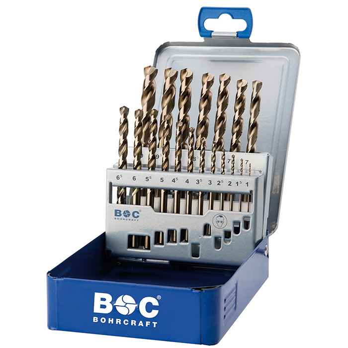 BC PP Spiraalborenset MG13 DIN 338 HSS-G Type LN, links Ø 1,0-13,0mm, 25-delig