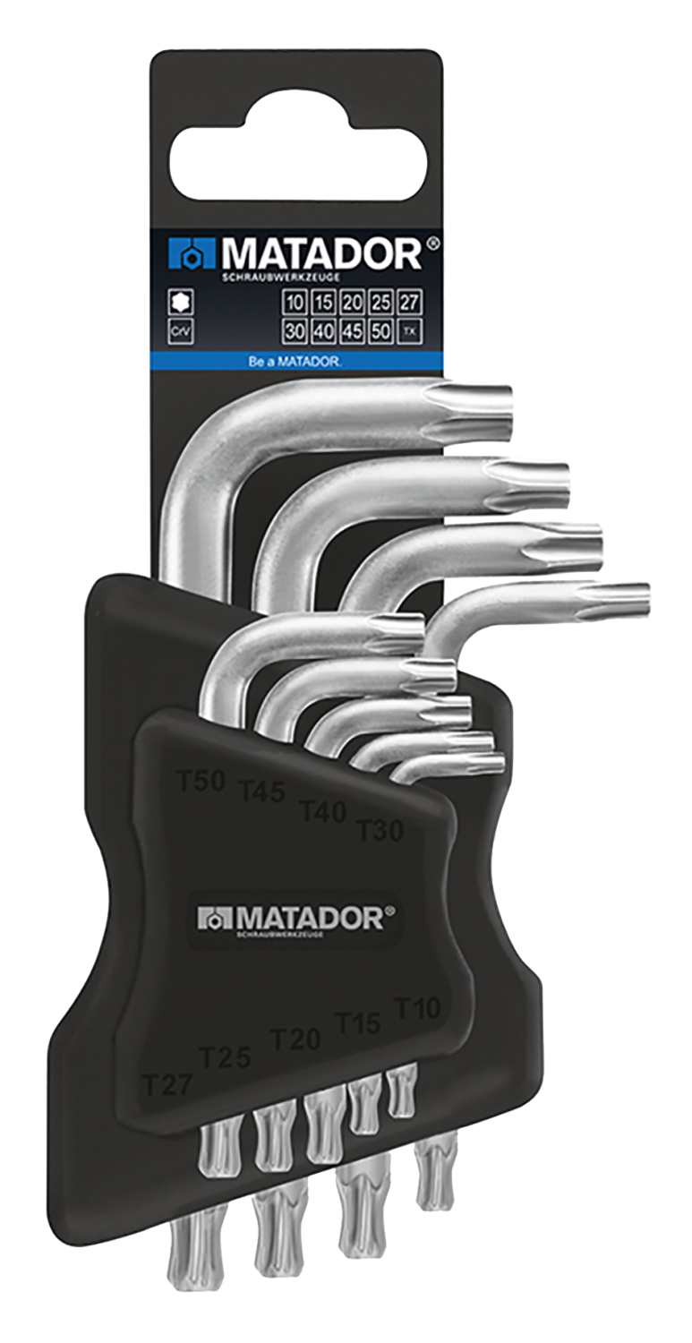 Matador TORXsleutelset Kogelkop mat verchroomd T10-T50, 9-delig