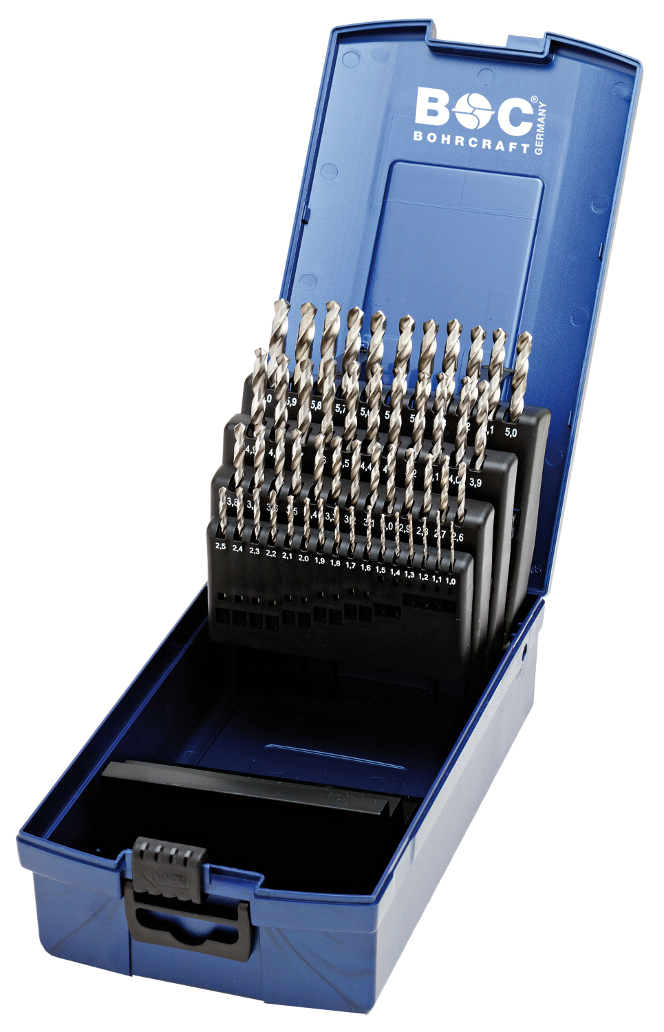 BC PP Spiraalborenset HSS-G DIN 338 KG 591 Ø 1,0-6,0 x 0,1mm, 51-delig