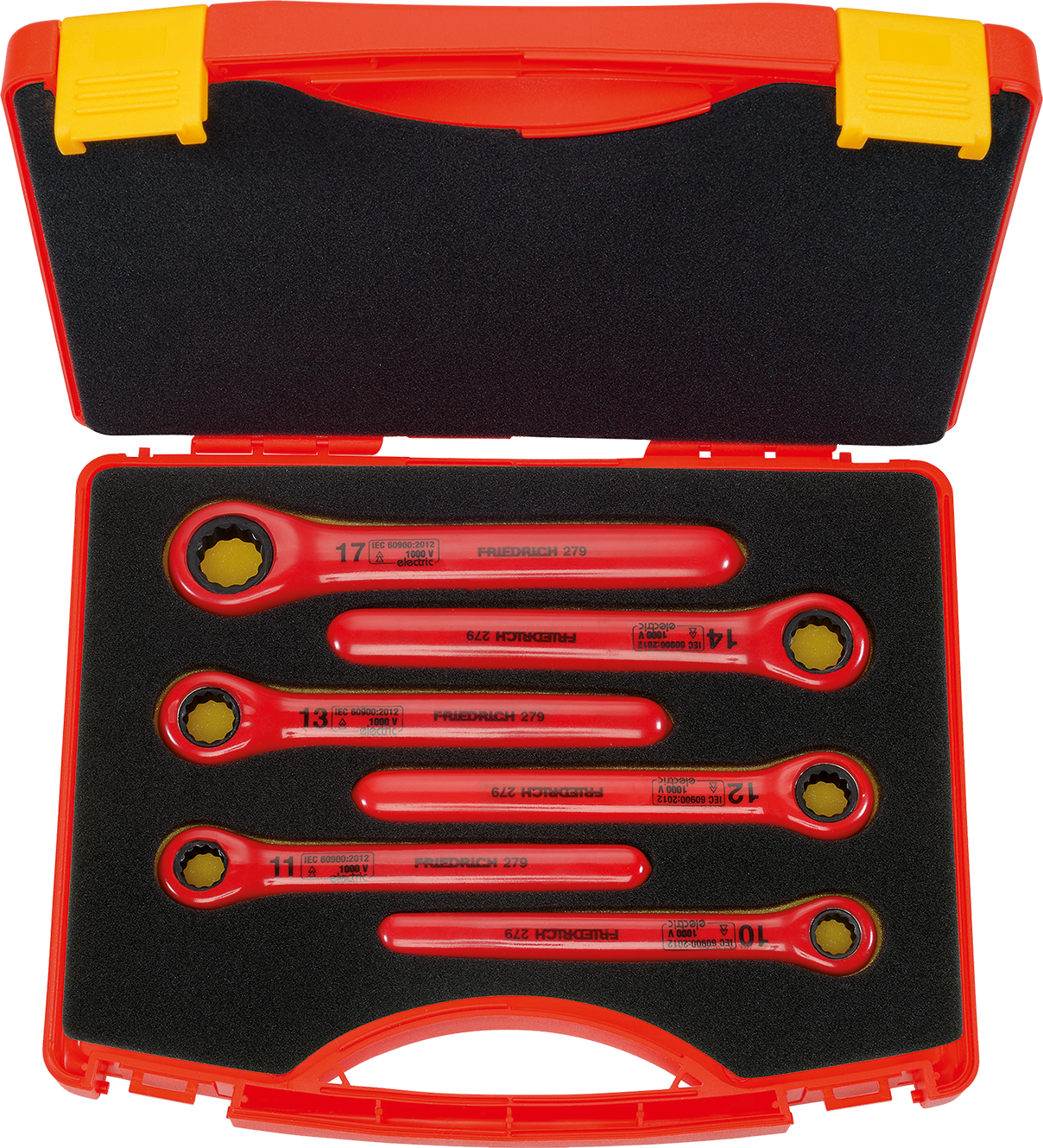 Friedrich Ringratelsleutelset 1000V 10-17mm, 6-delig