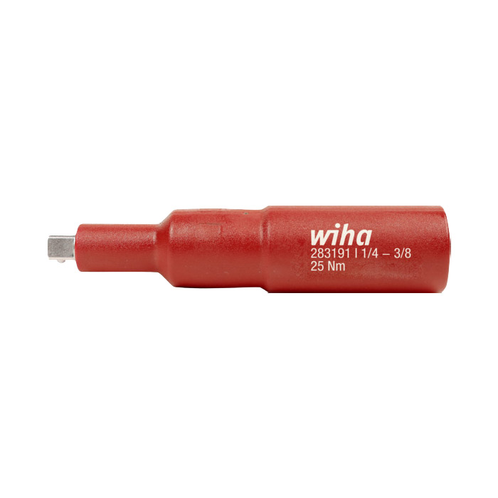 WIHA Verloopadapter 3/8" inw. naar 1/4" uitw. 1000V geïsoleerd 25Nm
