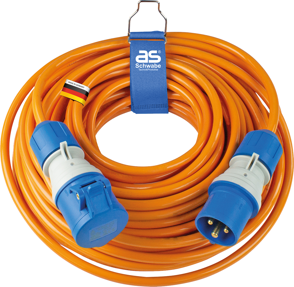 Schwabe Camping CEE Powerlight Verlengkabel PUR 230V/16A IP44 H07BQ-F 3G2,5 oranje 25m