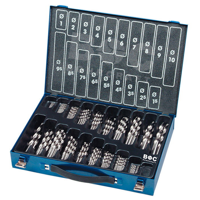 BC PB Spiraalborenset MG170 DIN 338 HSS-G Type N Ø 1,0-10,0mm, 170-delig