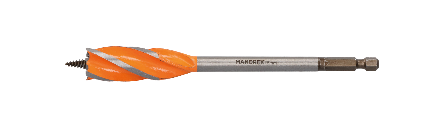 Mandrex Ultimate 4X PowerXbit Houtboor 4-snijder MWF16018B 18 x 160mm