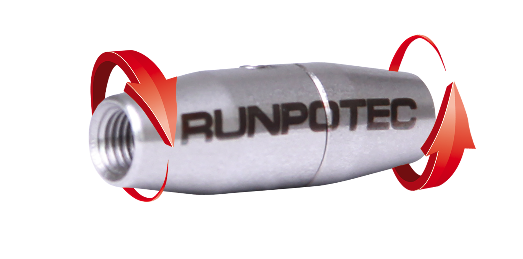 RUNPO RVS Verbindingstuk draaibaar RTG6 t.b.v.Ø 4,5mm en 6mm Glasvezel Trekveer