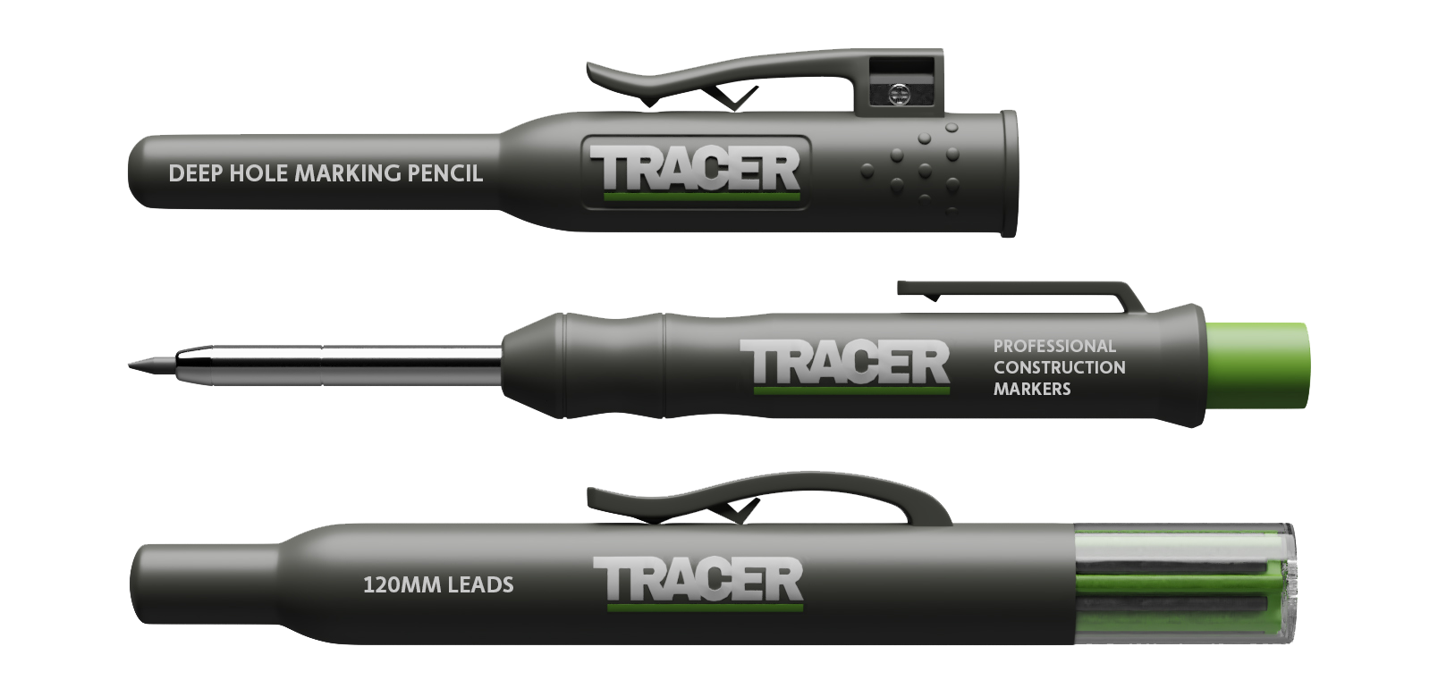 TRACER Deep Hole Markeerpotlood AMK1 in Houder met Navulligen ALH1