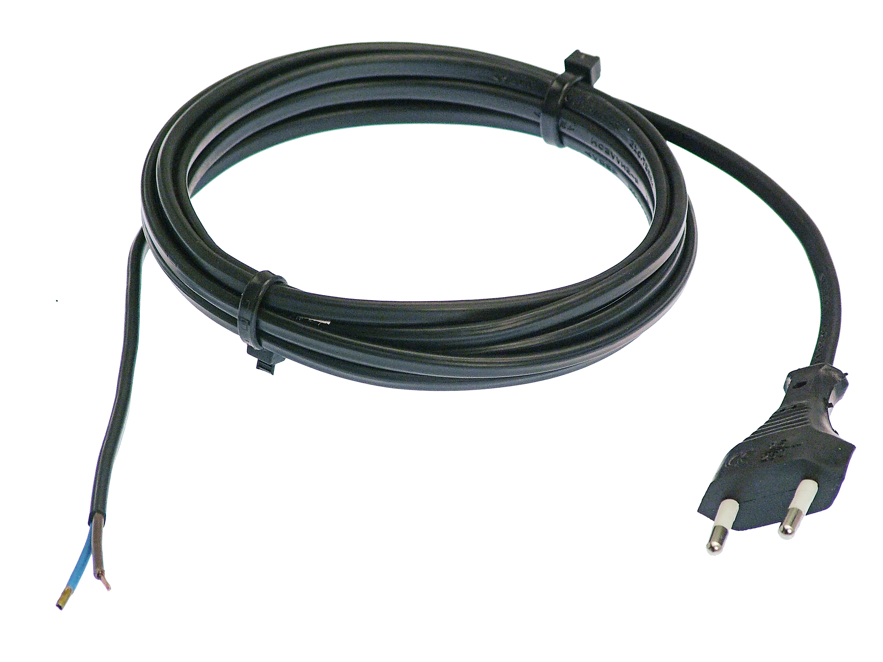 Schwabe Aansluitkabel Vinyl Eurostekker 230V/2.5A IP20 H03VVH2-F 2x0,75 zwart 1.5m