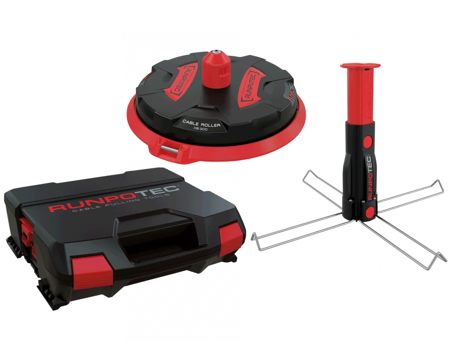 RUNPO Kabelafroller X Board XB300 met Centreerdoorn in koffer.png