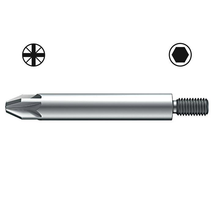 WIHA Bit met Schroefdraad 10/32" UNF Kruiskop 7341Z PZ2x45