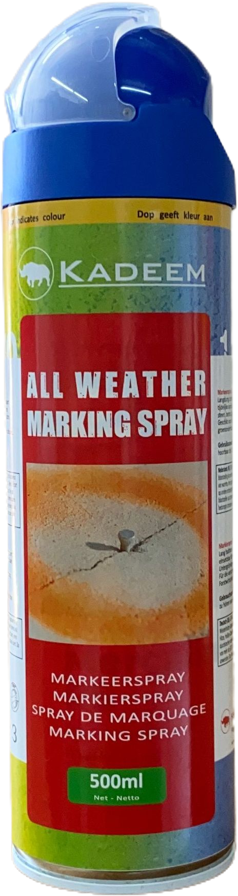 Kadeem Markeerspray All Weather 500ml Blauw