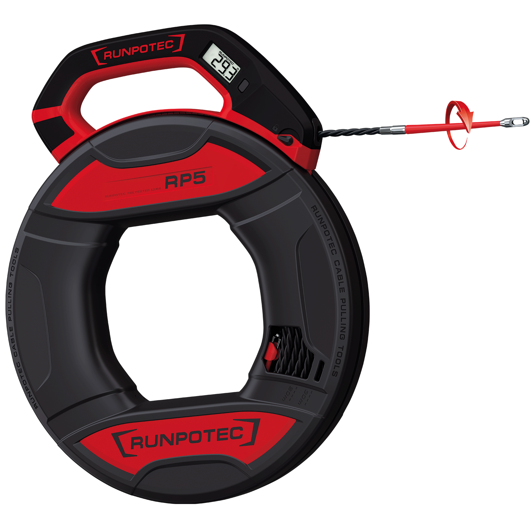 RUNPO 5 Getwiste Trekveer met 2x Runpogleiter in Box met Lengtemeter 20m