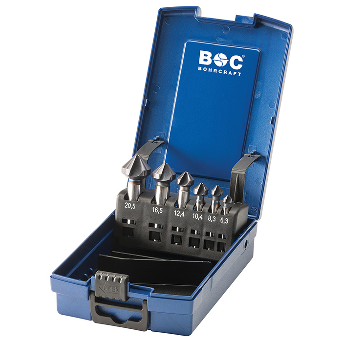 BC PP Verzinkborenset HSS-E Co 5% DIN 335C Blue+KS 6-K Co B+ 6.3-20.5mm, 6-delig