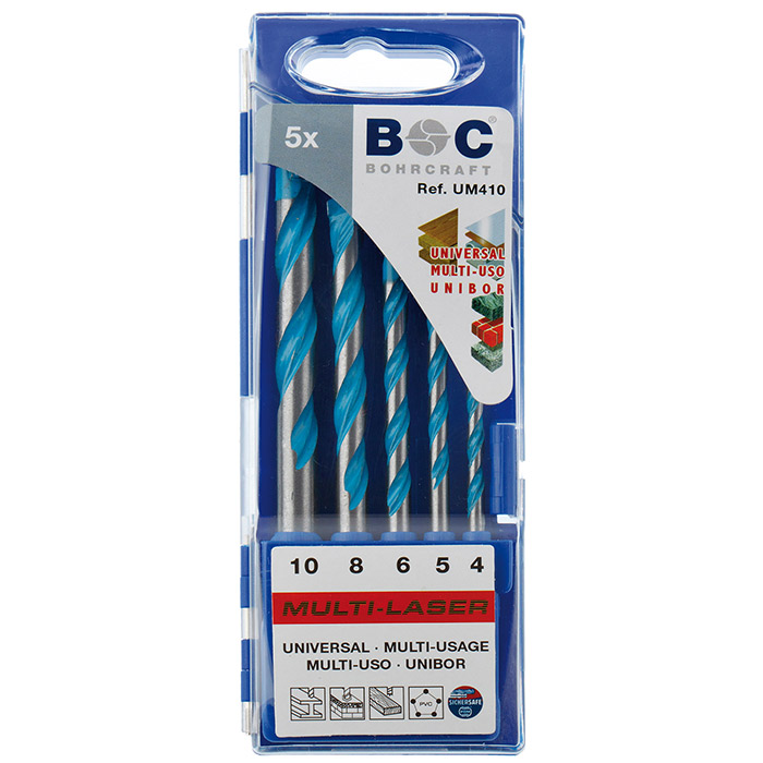 BC Multi-laser Betonborenset HM UM 410 4/5/6/8/10mm, 5-delig