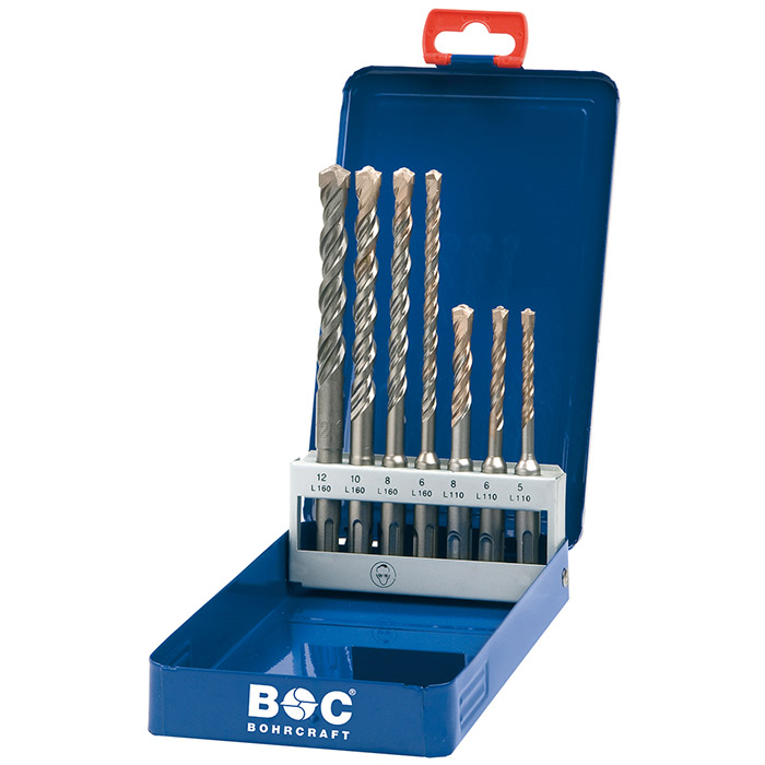 BC SDS+ Hamerborenset HB7-XT  X-TREME 2-snijder  5-6-8 x 110mm+ 6-8-10-12 x 160mm, 7-delig