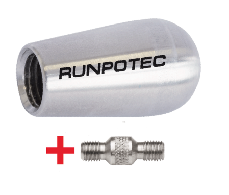 RUNPO RVS Aanvangsbolkop RTG12 + Verbinding RTG6 Ø20 mm