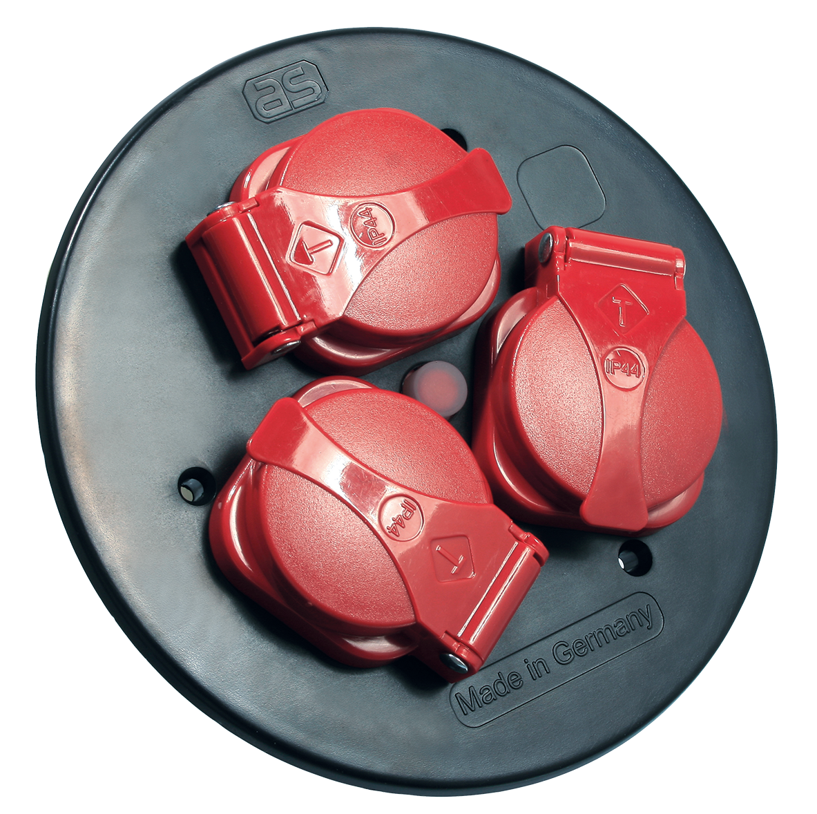 Schwabe Contactdoos inzetstuk 230V/16A IP44  tbv Kabelhaspel met 3 contacten