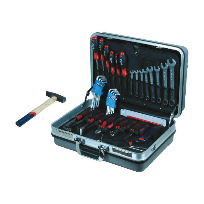 AMW Gereedschapskoffer Grijs Installatie 45-delig