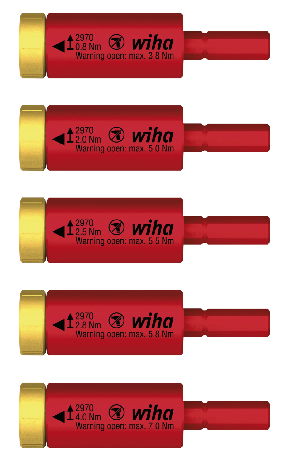 WIHA Moment EasyTorque Adapterset Electric 2970, 5 delig