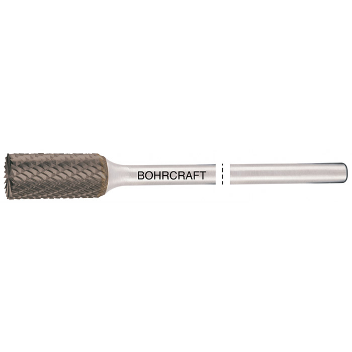 BC Stiftfrees HM vorm B cilinder met kruis+kopvertanding Z3-X TiALN 6,0mm x 150mm