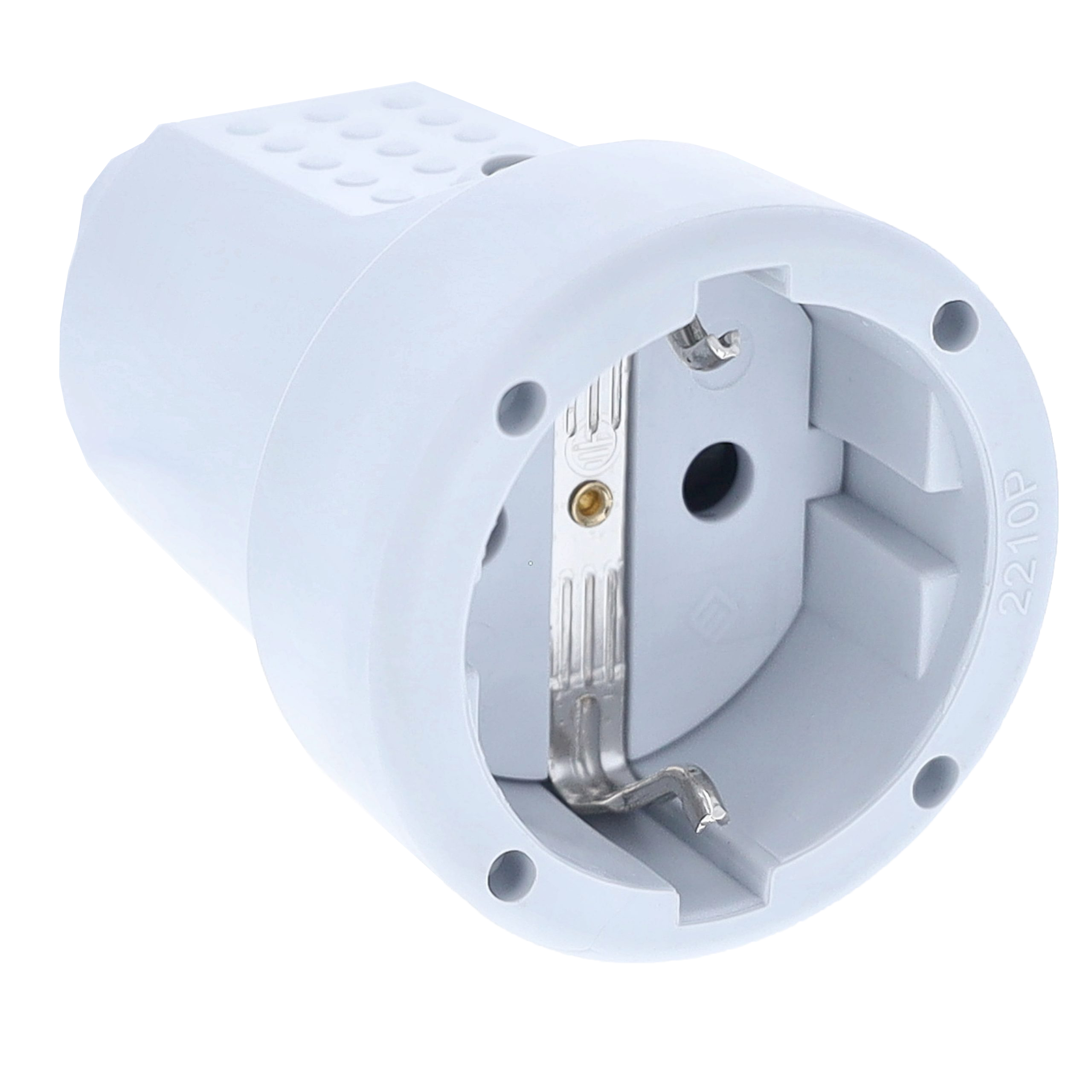 Schwabe Contrastekker randaarde PVC 230V/16A IP20 tot 1.5mm² grijs