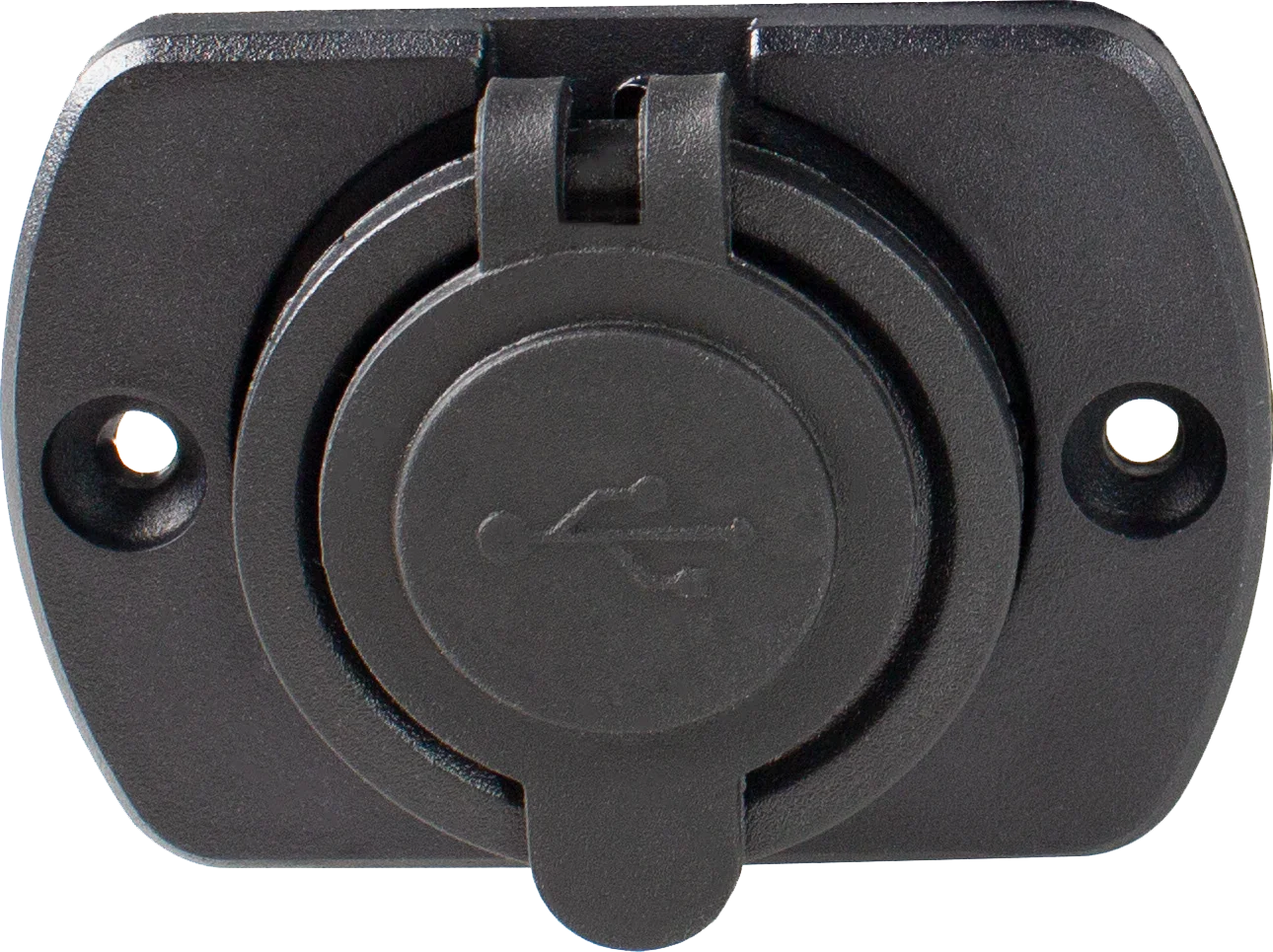 Schwabe Camping Inbouwcontactdoos 12V met 2xUSB poort IP20 Zwart.png