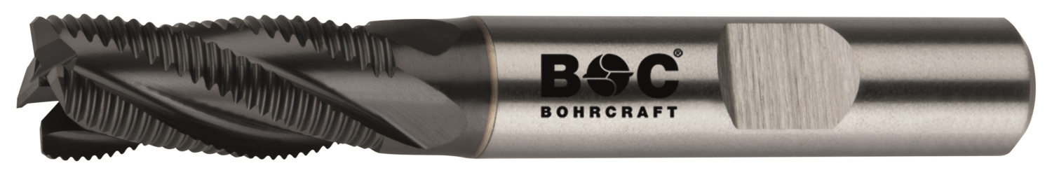 BC PP Ruwfrees DIN 844 HSS-E PM AlTiN, kort, Type HR 14,0 mm Weldon DIN 1835 B