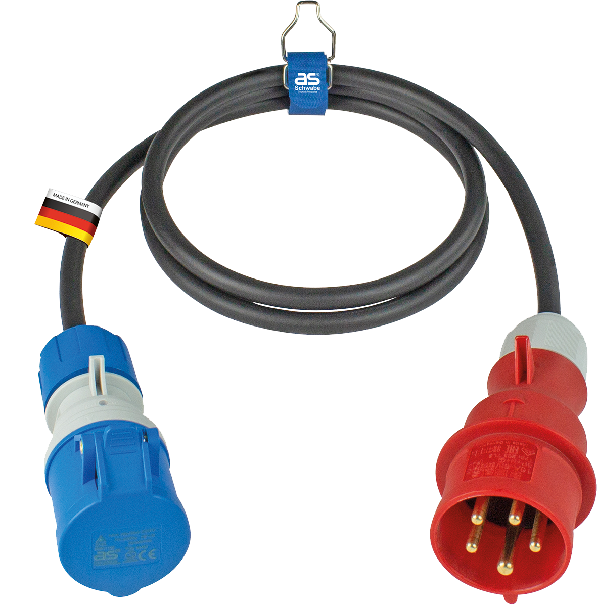 Schwabe Camping CEE Adapterkabel 400V/16A IP44 5-polig  H07RN-F 3G2,5 1,5m
