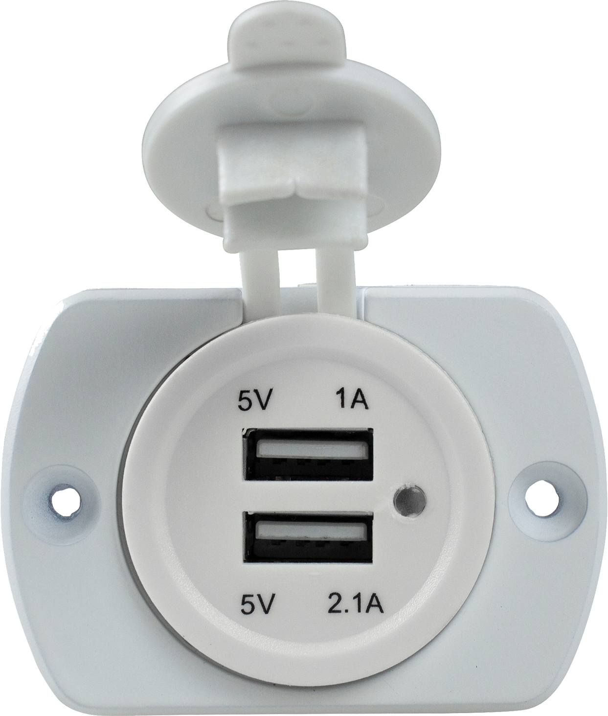 Schwabe Camping Inbouwcontactdoos 12V met 2xUSB poort IP20 Wit