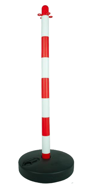 Spectrum Lockout Kunststof Afzetpaal 90cm met voet - Rood/Wit