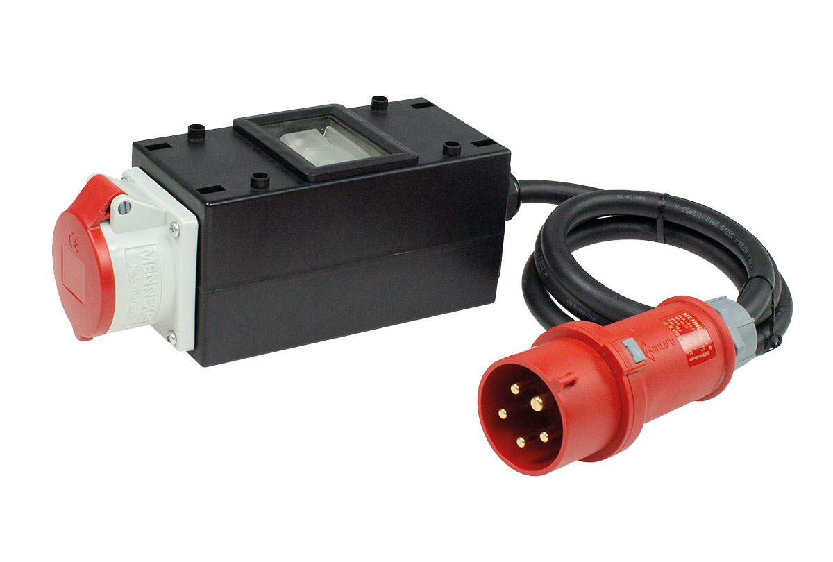 Schwabe CEE MIXO Adapter 400V/32A IP44 5-polig FULDA met kabel H07RN-F 5G6 1,5m