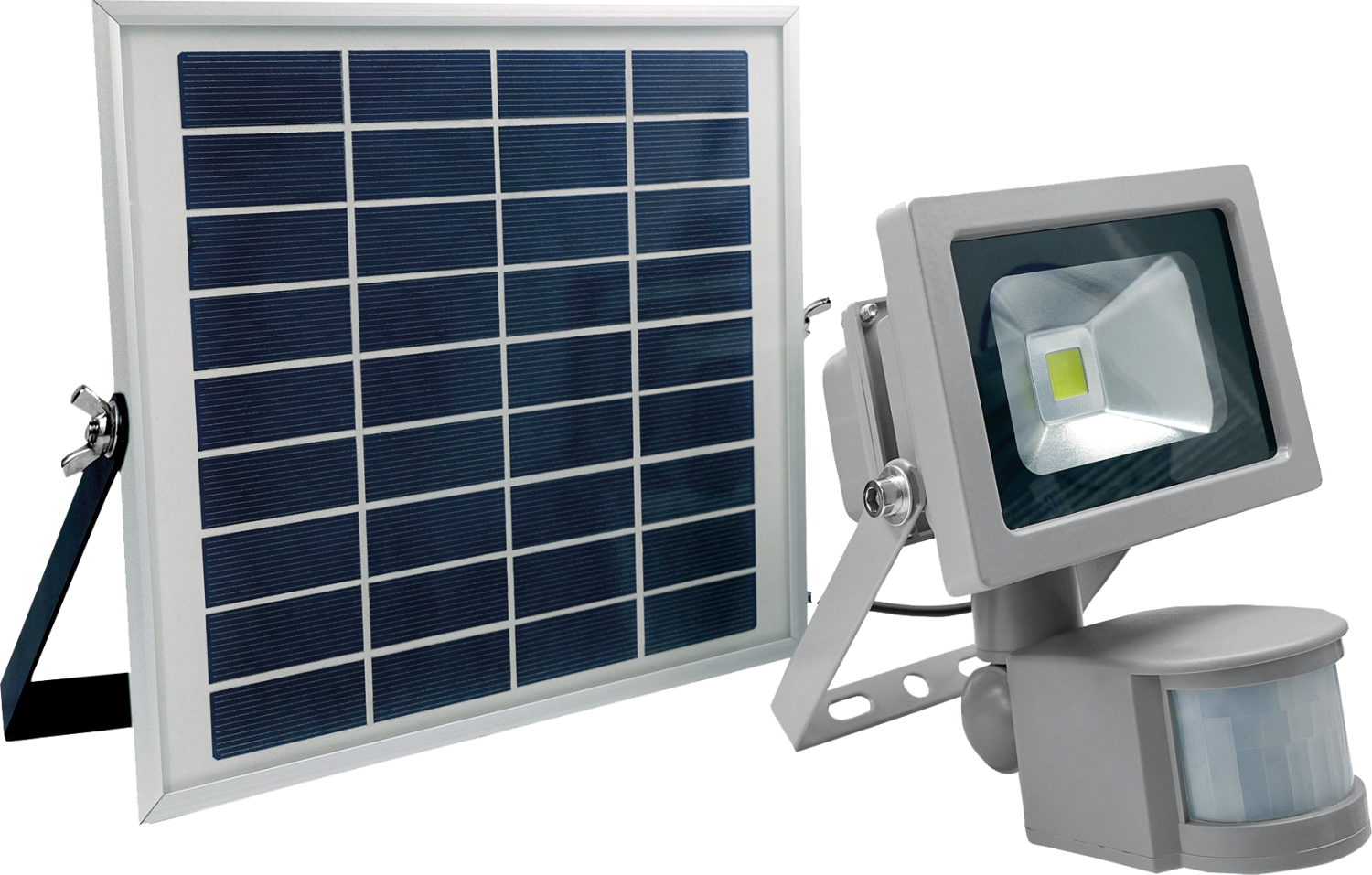 Schwabe Solarline LED Lamp IP44 10W incl. zonnepaneel en bewegingsmelder met verbindingskabel 3m