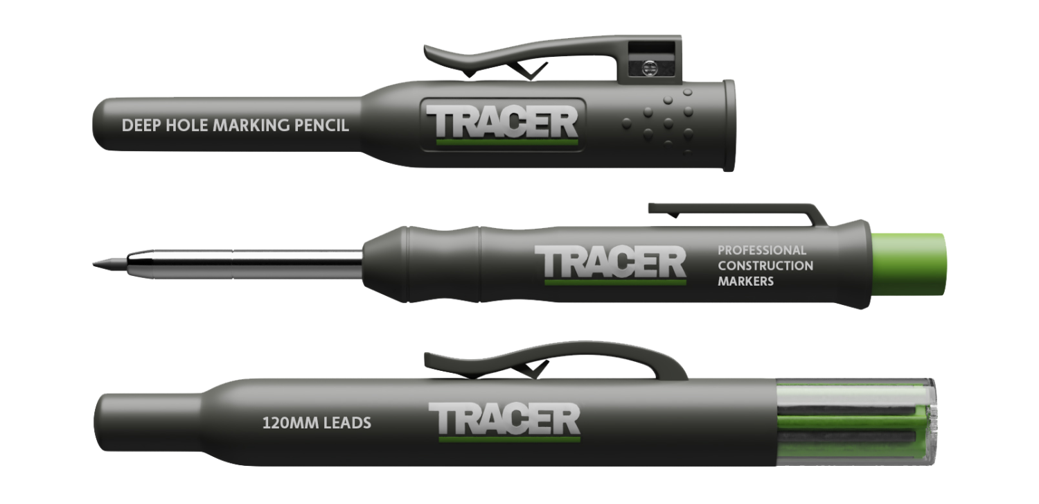 TRACER Deep Hole Markeerpotlood AMK1 in Houder met Navulligen ALH1